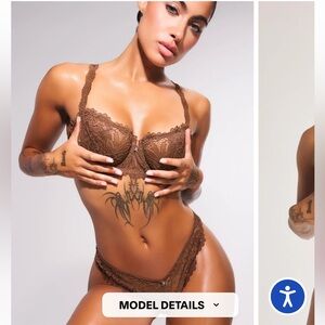 Savage X Fenty Chocolate Lace Bra Set